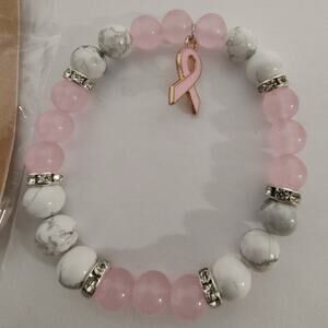 What Cancer Cannot Do Pink White Beaded Bracelet Support Encouragement